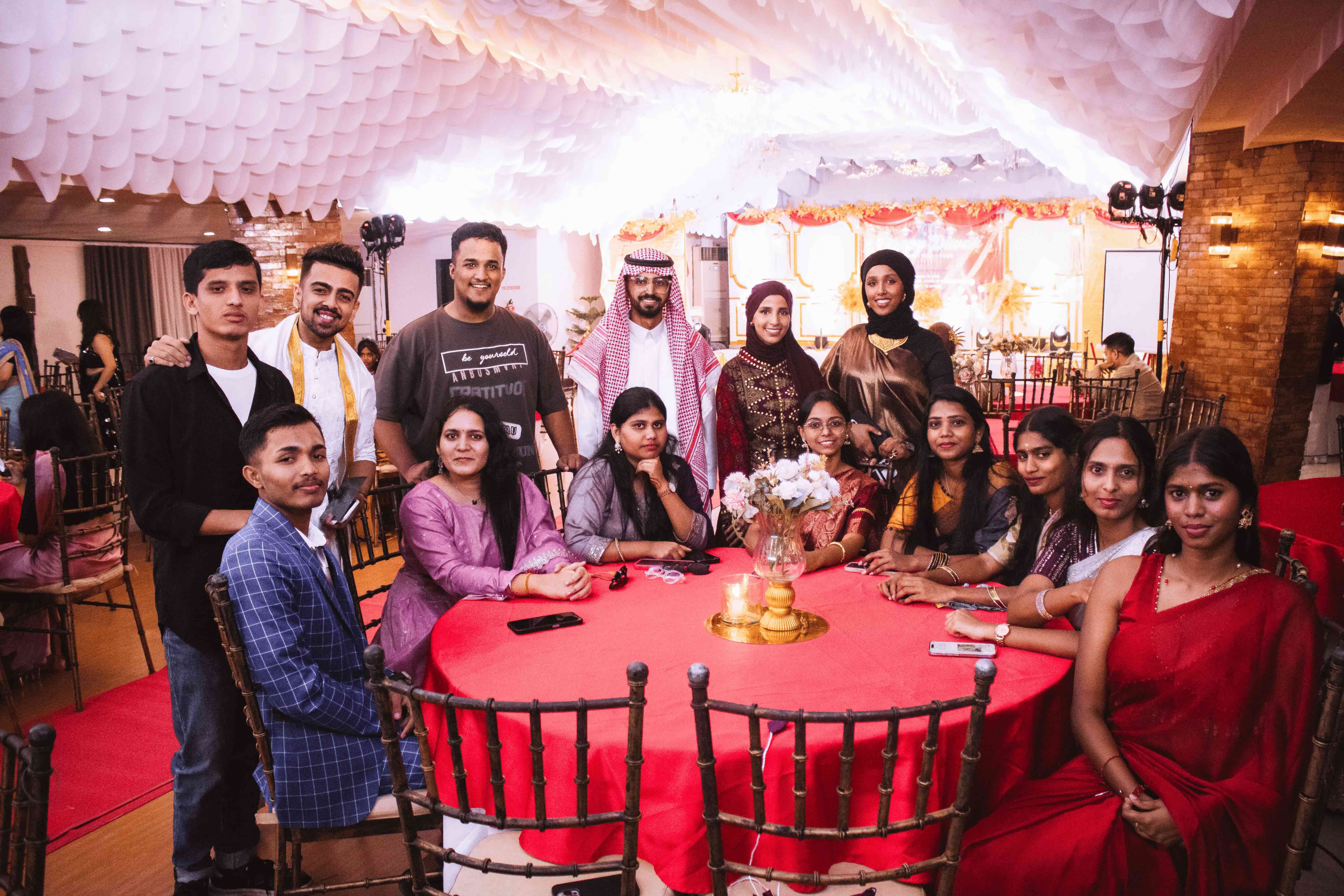 International students celebrating campus cultural events and festivals